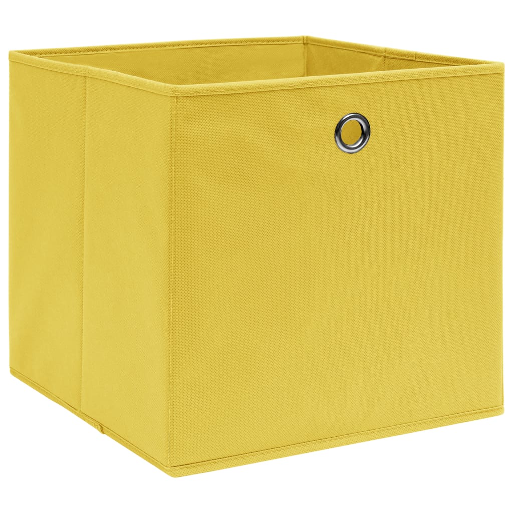 VIDAXL -Speicherboxen 4 PCs 32x32x32 cm Stoff gelb