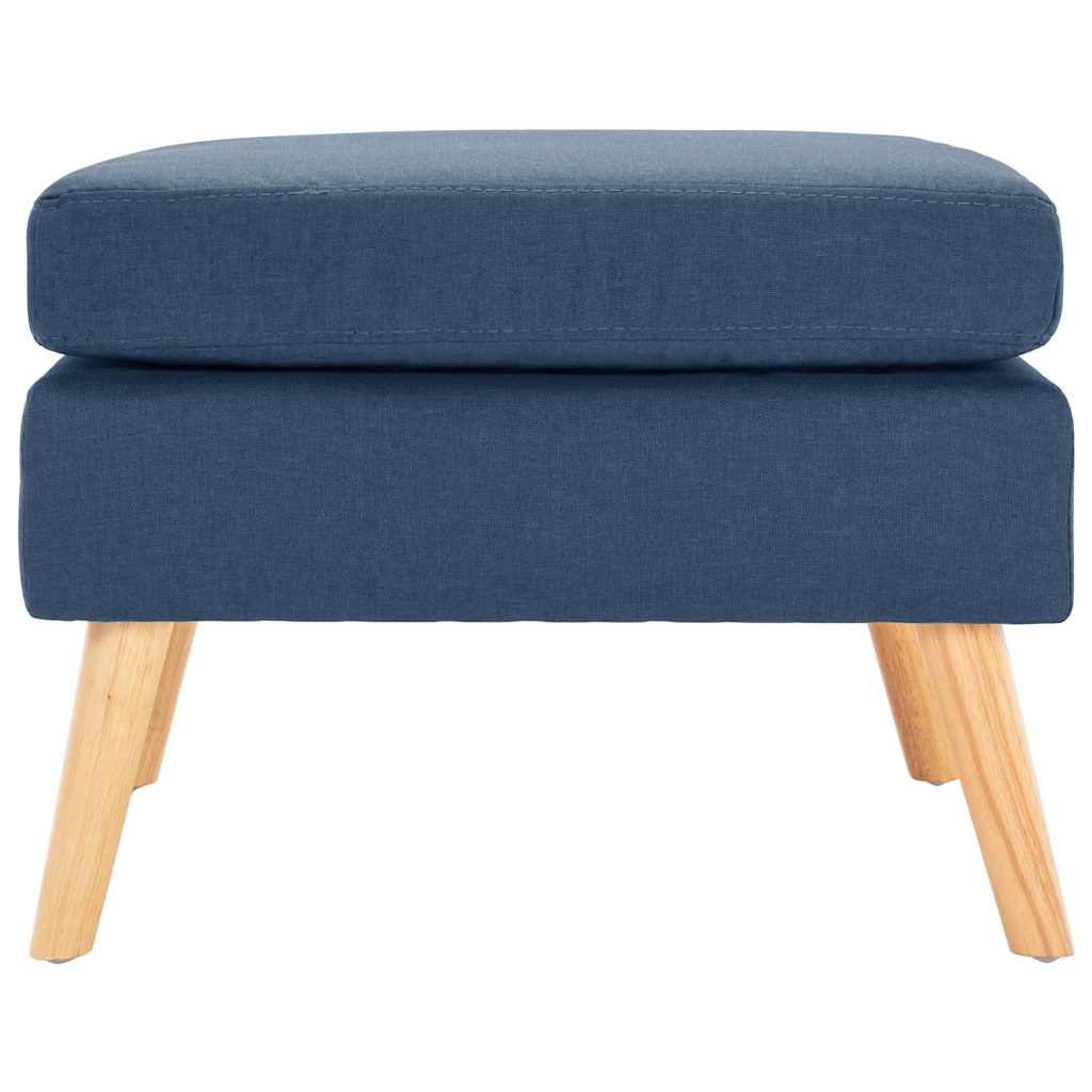 Vidaxl voetenbank stof blauw