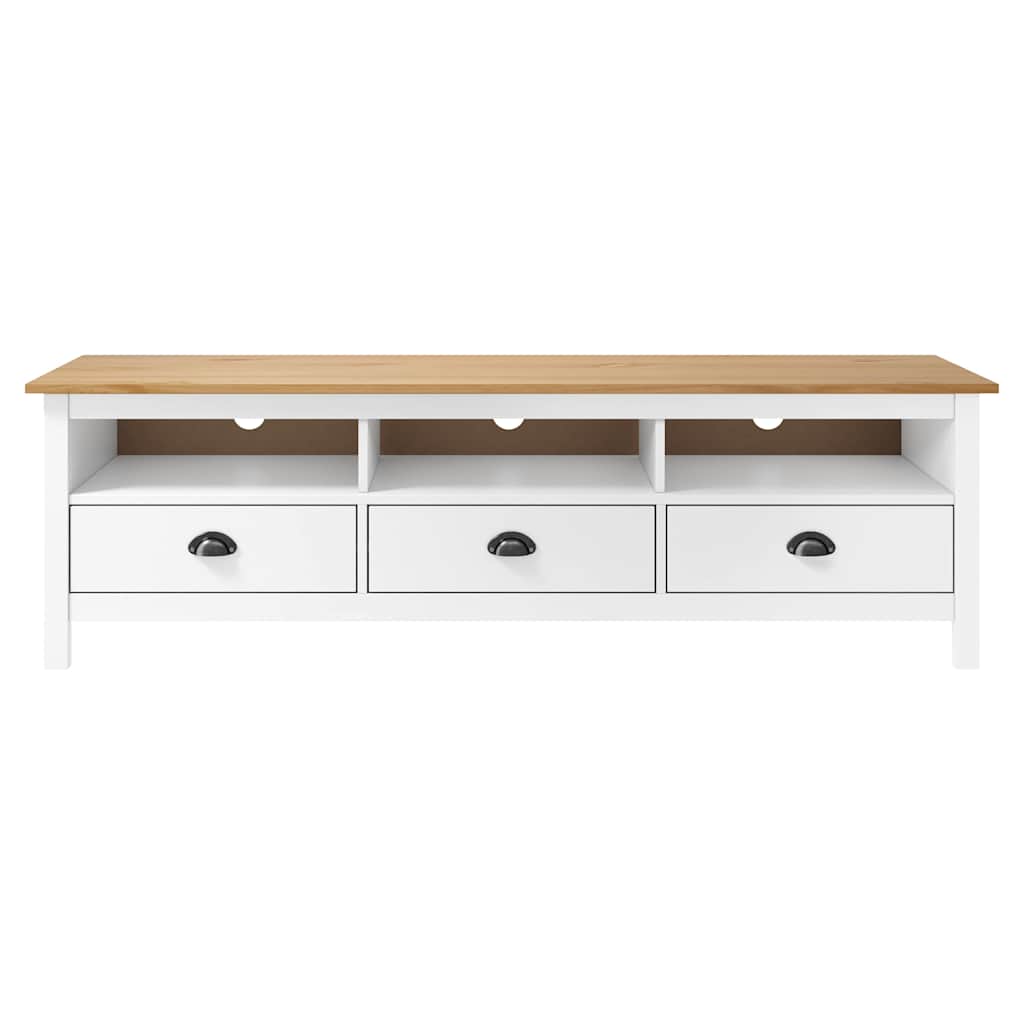 Vidaxl tv-meubel hill range 158x40x47 cm massief grenenhout wit