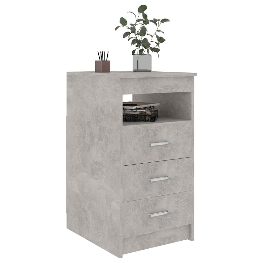 Vidaxl ladekast 40x50x76 cm bewerkt hout betongrijs
