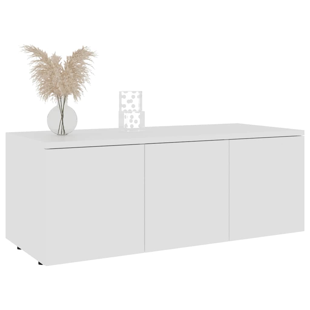 Vidaxl tv-meubel 80x34x30 cm bewerkt hout wit