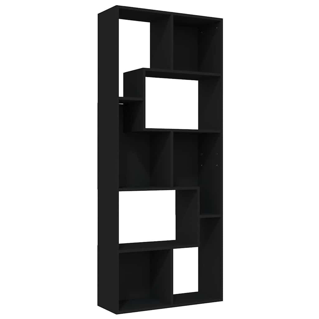 Vidaxl boekenkast 67x24x161 cm bewerkt hout zwart