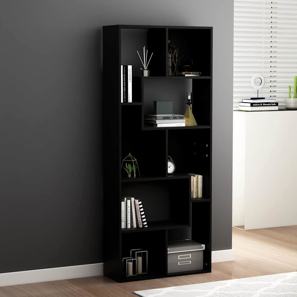 Vidaxl boekenkast 67x24x161 cm bewerkt hout zwart