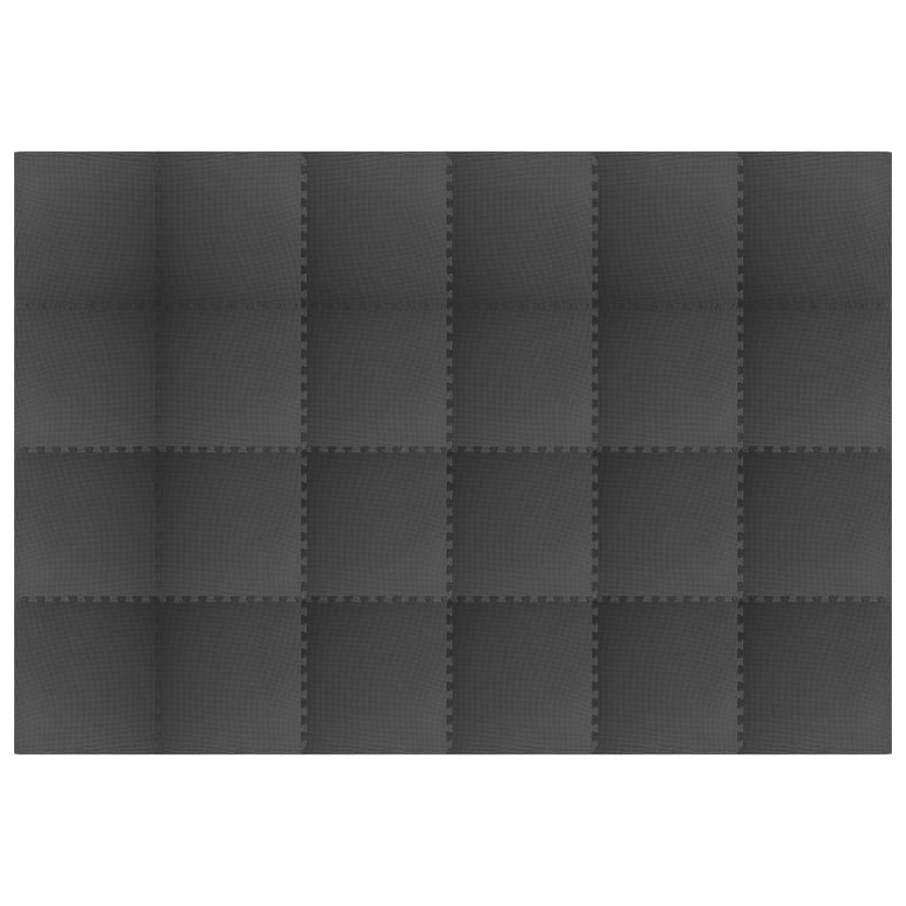 Vidaxl -Bodenmatten 24 St 8.64 ㎡ Eva Foam Schwarz