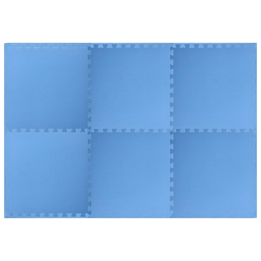 Vidaxl -Bodenmatten 6 ST 2.16 ㎡ EVA Schaumblau Blau