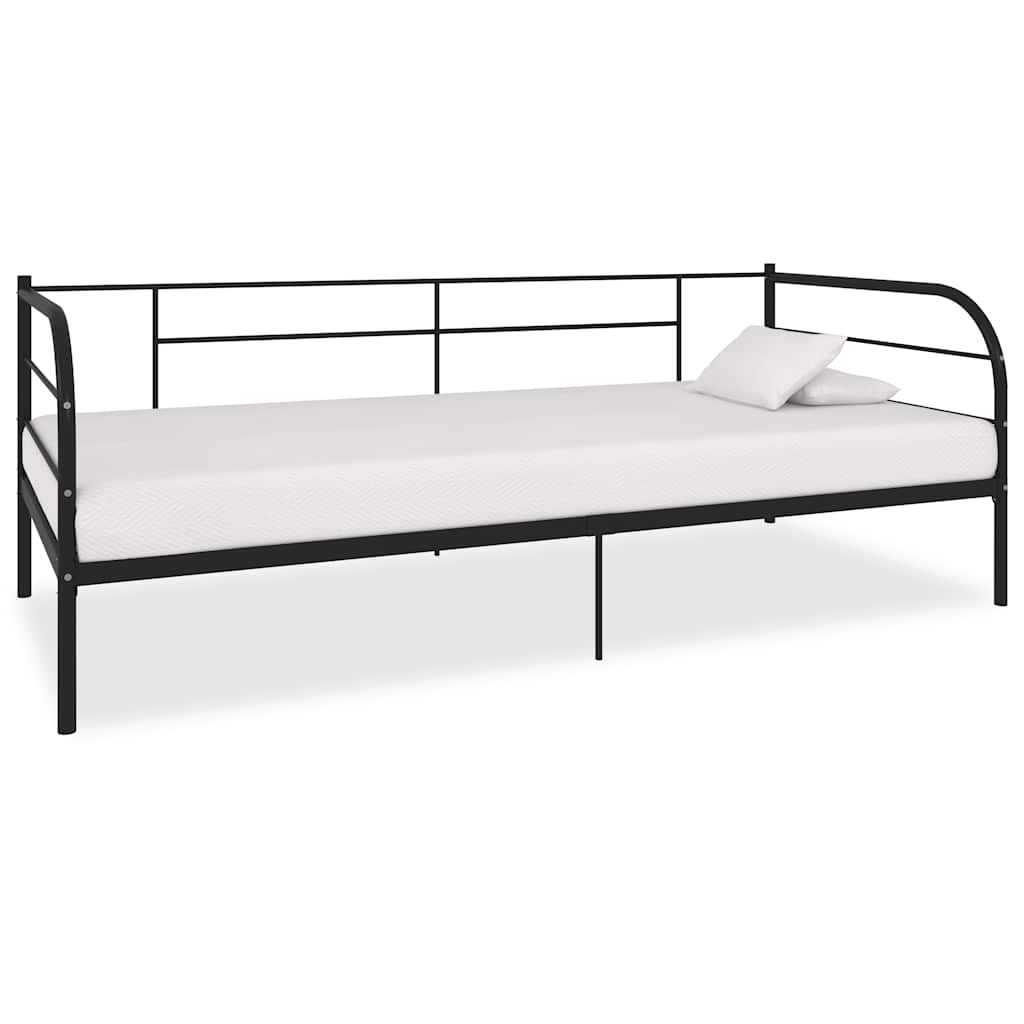 Vidaxl bedbank metaal zwart 90x200 cm