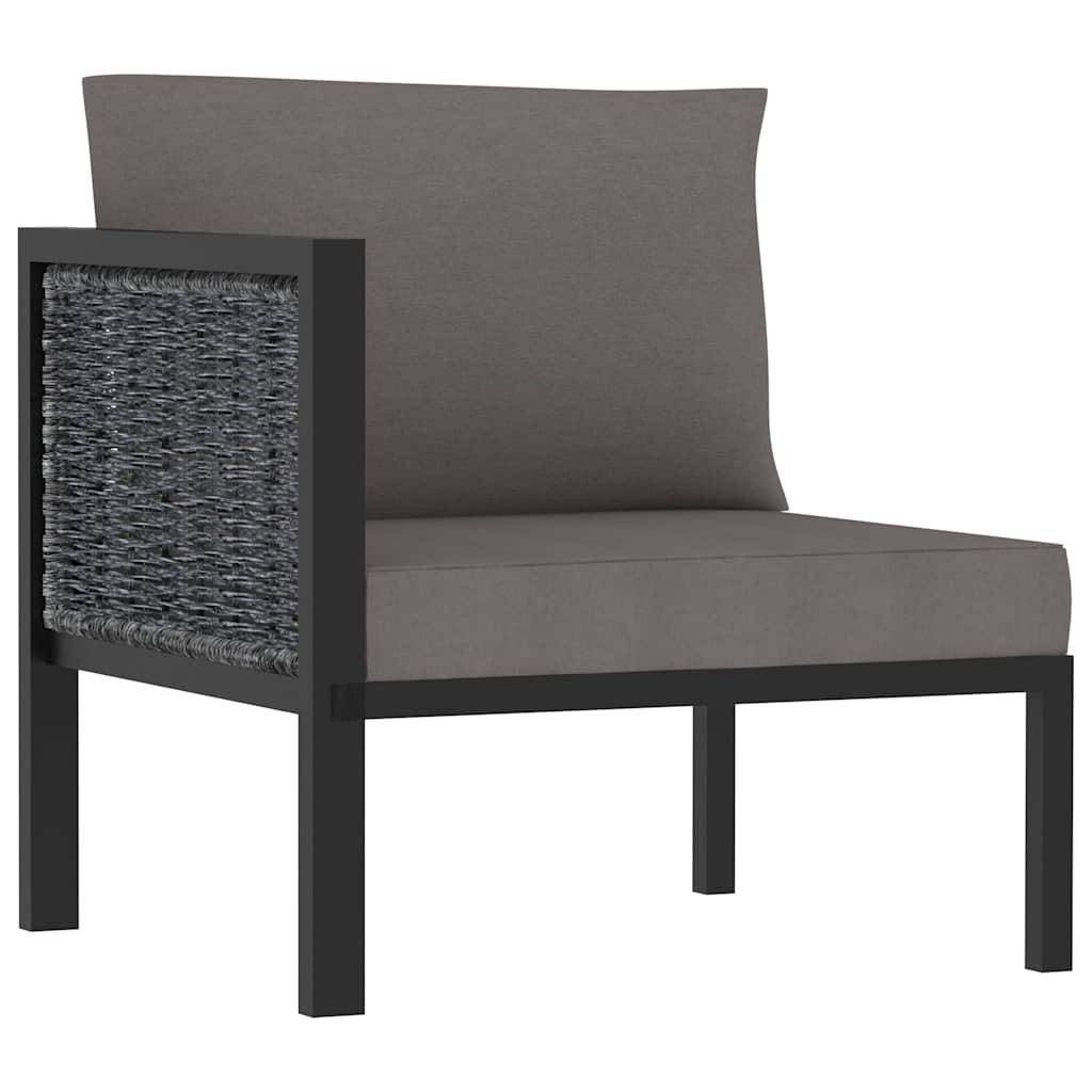 Vidaxl hoekbank sectioneel met rechterarmleuning poly rattan antraciet