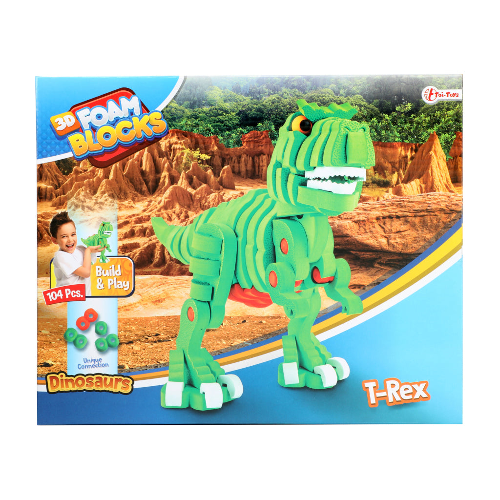 Toi-toys Bastelpuzzle Dinosaurier 25,8 cm grün 104-teilig