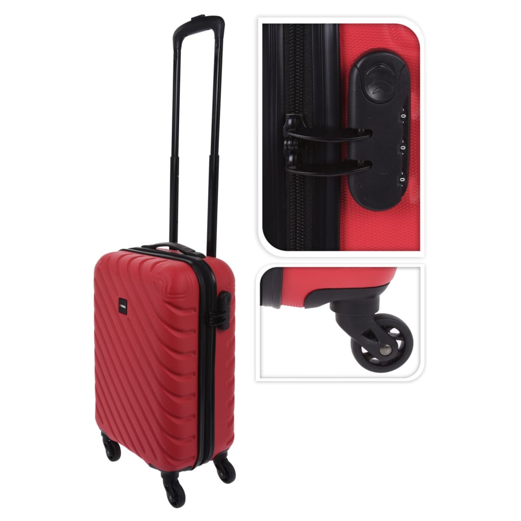 Proworld Koffer Diamantmuster 28 l warmes Rot