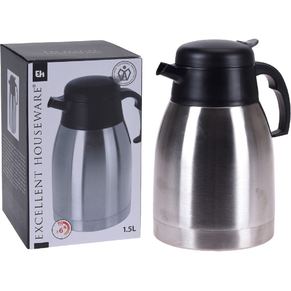 Excellent Houseware Houseware Kaffeekanne aus Edelstahl, 1500 ml