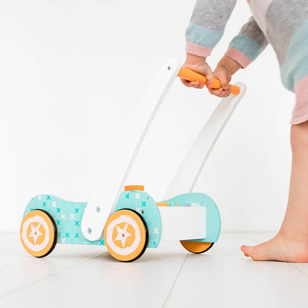 Studio circus houten loopwagen + houten blokken