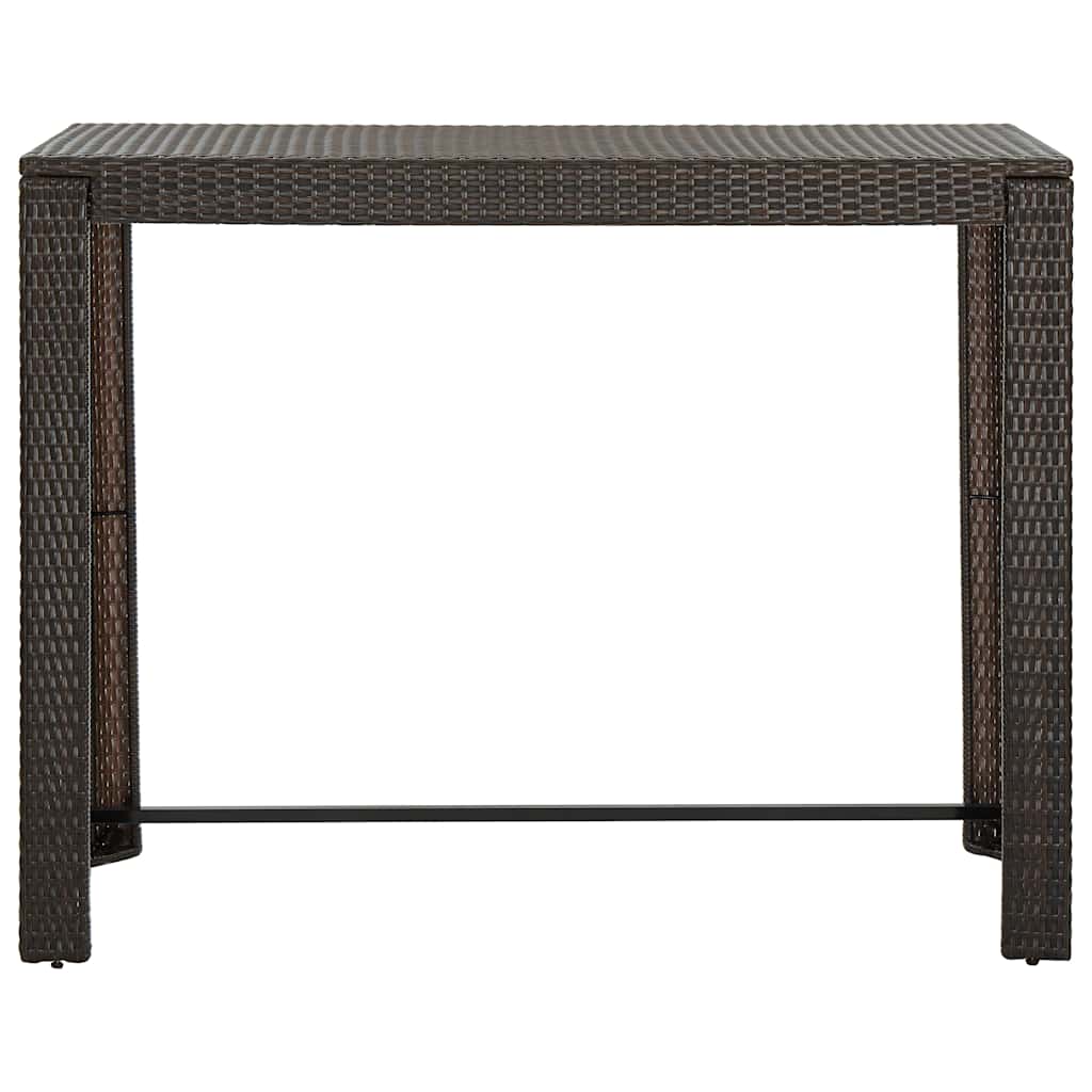 Vidaxl tuinbartafel 140,5x60,5x110,5 cm poly rattan bruin