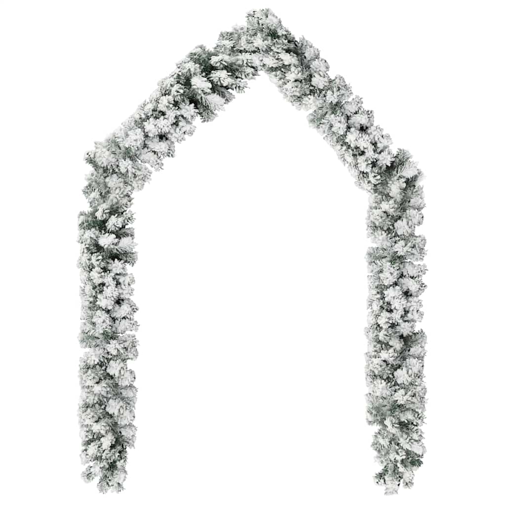 Vidaxx Weihnachtsgirlande mit Schnee 5 m PVC grün