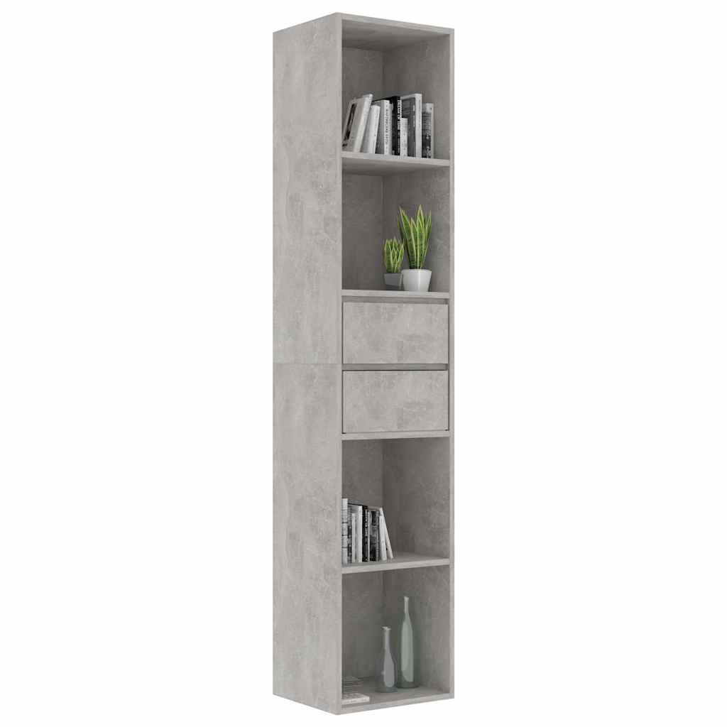 Vidaxl boekenkast 36x30x171 cm bewerkt hout betongrijs