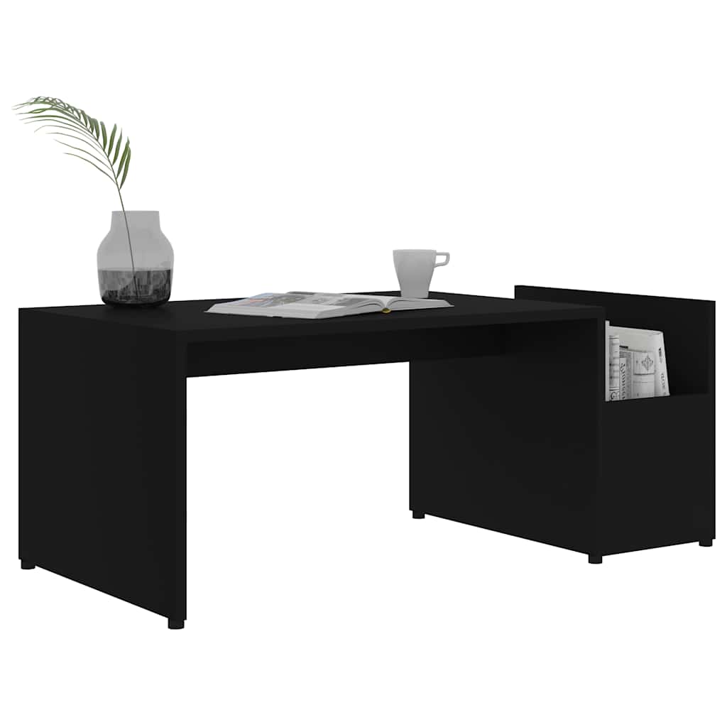 Vidaxl salontafel 90x45x35 cm bewerkt hout zwart