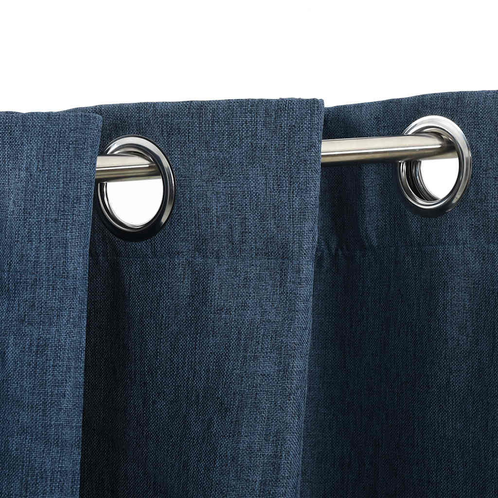 Vidaxl Curtain -Leinen sehen mit den Augen 290x245 cm blau aus.