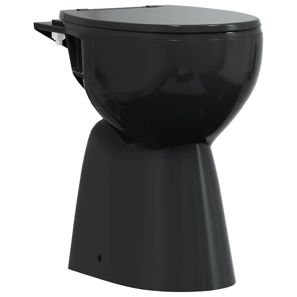 Vidaxl edge-free toilet 7 cm raised height soft-close ceramic black