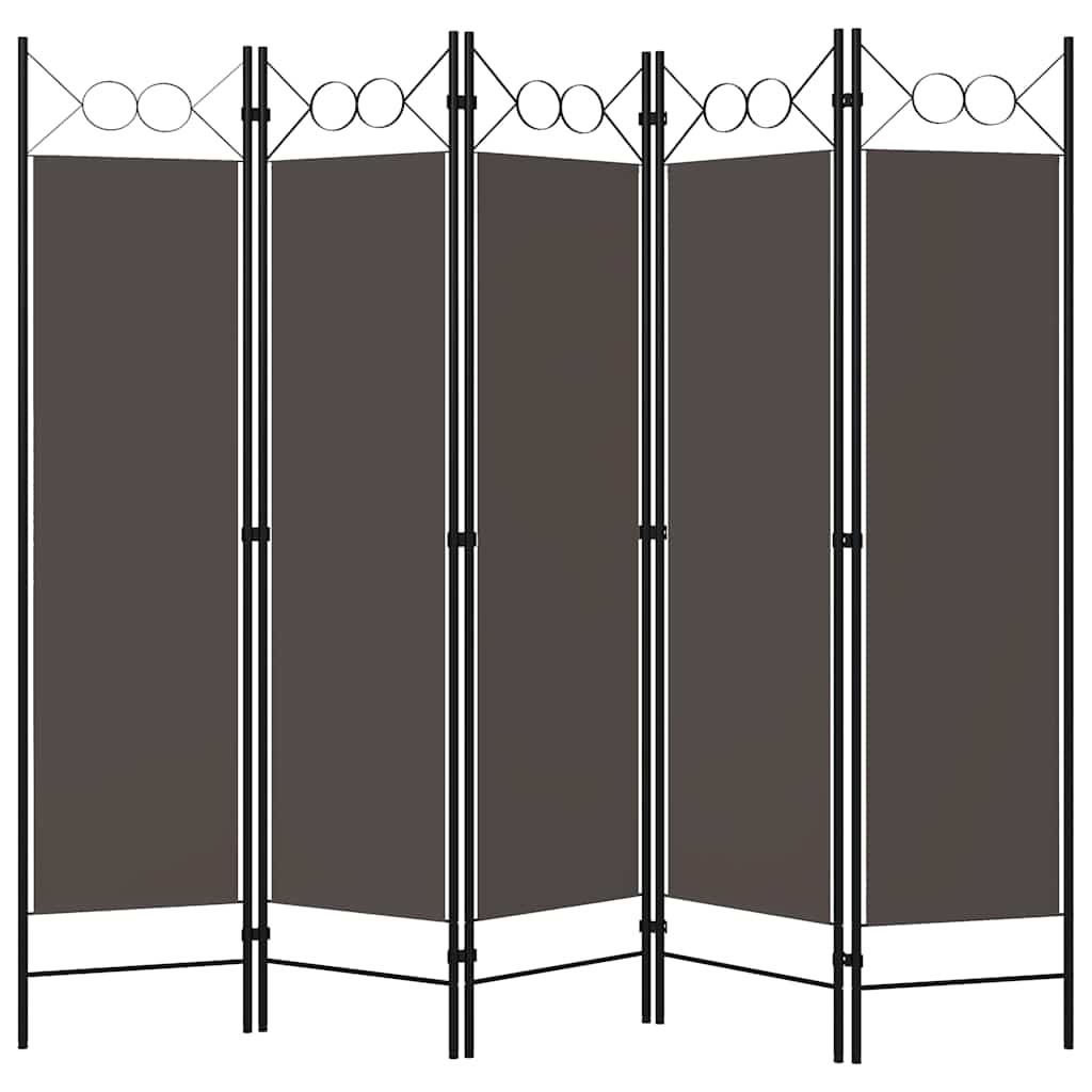 Vidaxl kamerscherm met 5 panelen 200x180 cm antraciet