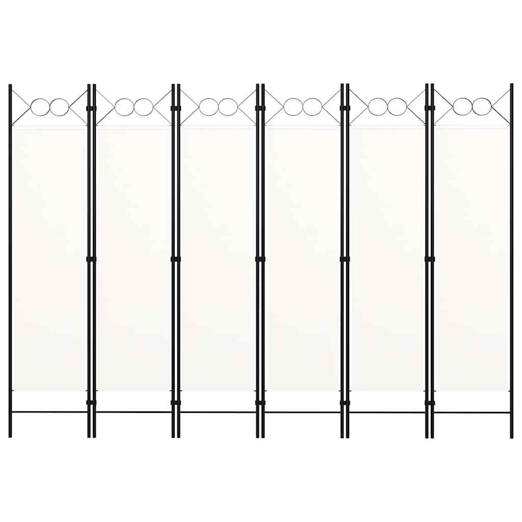 Vidaxl kamerscherm met 6 panelen 240x180 cm wit