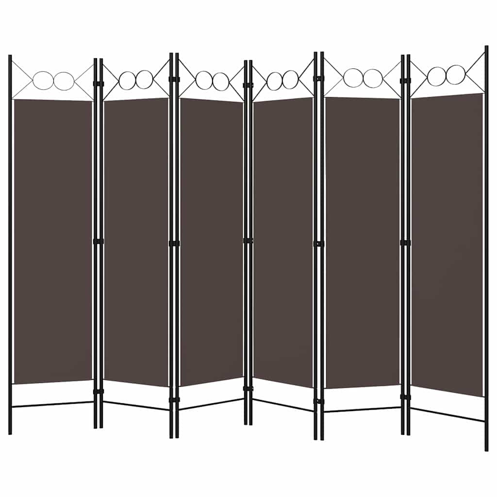 Vidaxl kamerscherm met 6 panelen 240x180 cm bruin