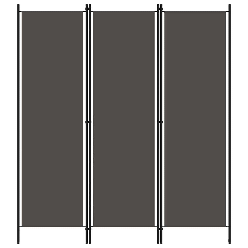 Vidaxl kamerscherm met 3 panelen 150x180 cm antraciet