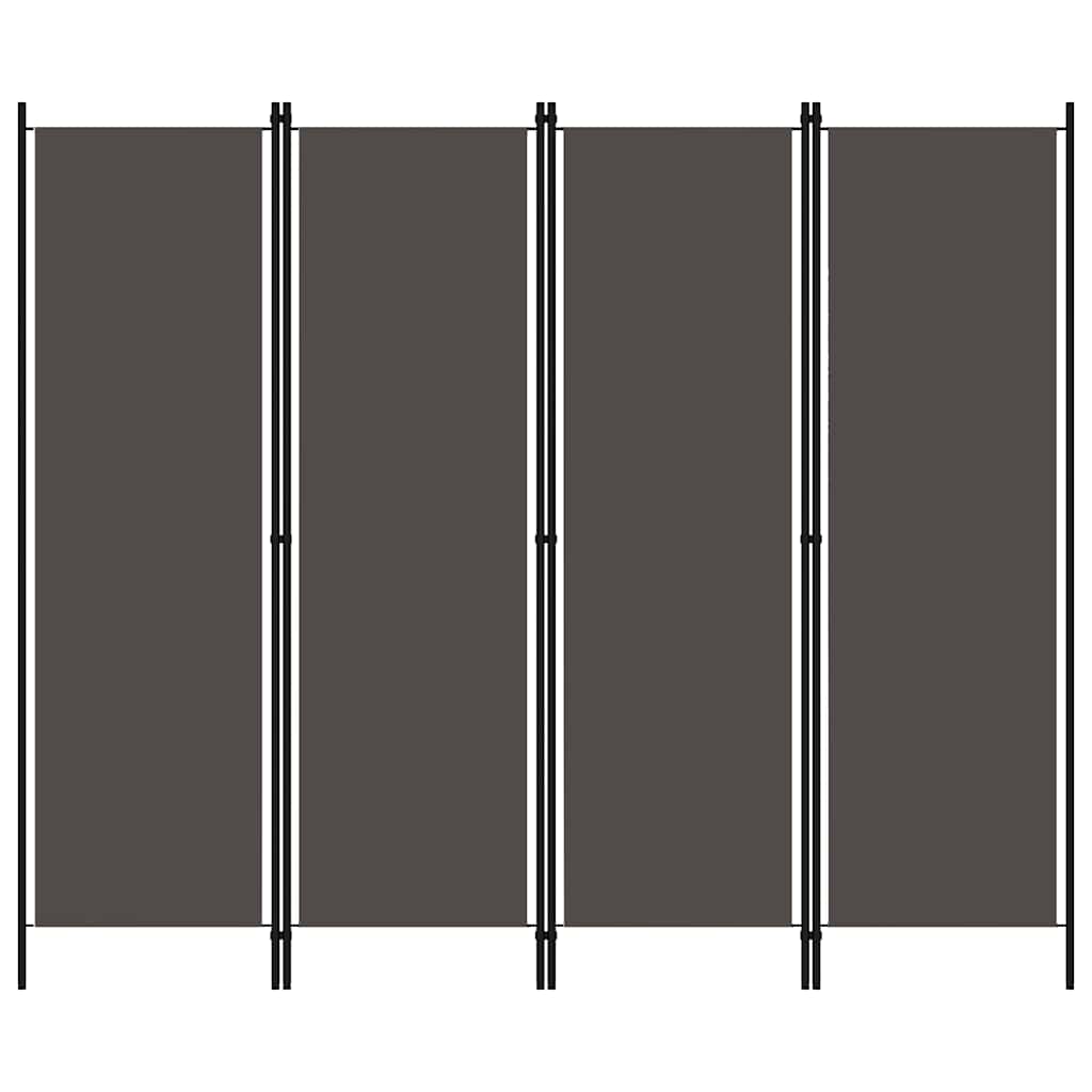 Vidaxl kamerscherm met 4 panelen 200x180 cm antraciet
