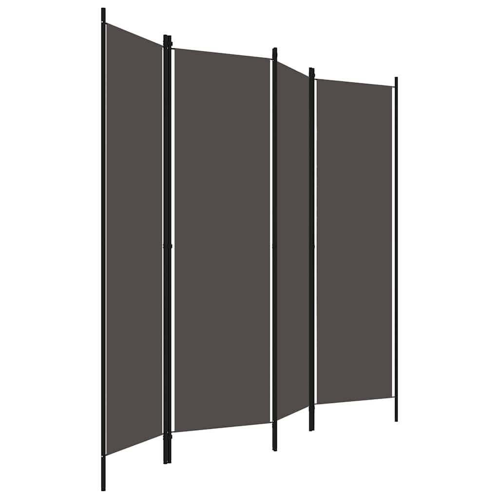 Vidaxl kamerscherm met 4 panelen 200x180 cm antraciet