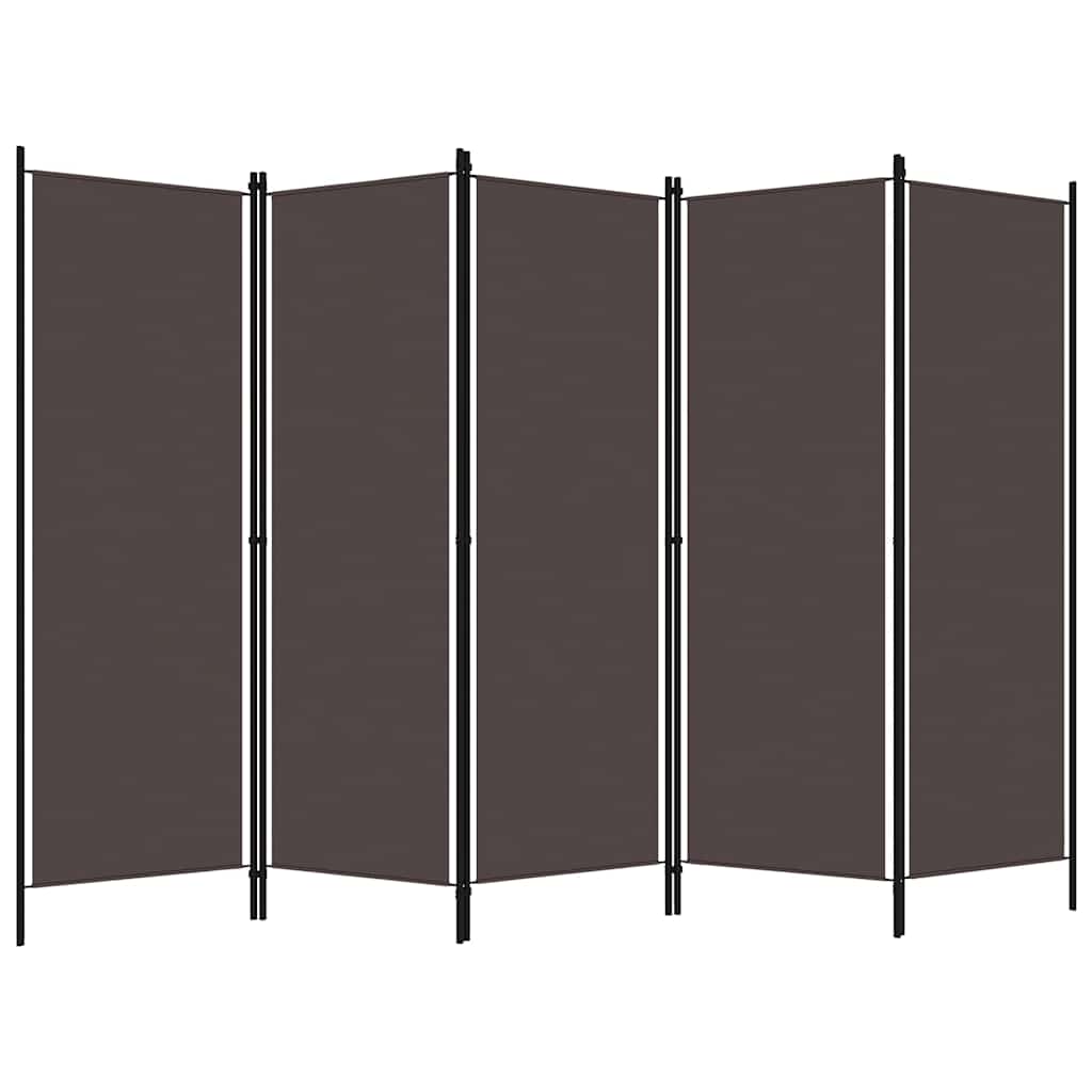 Vidaxl kamerscherm met 6 panelen 300x180 cm bruin