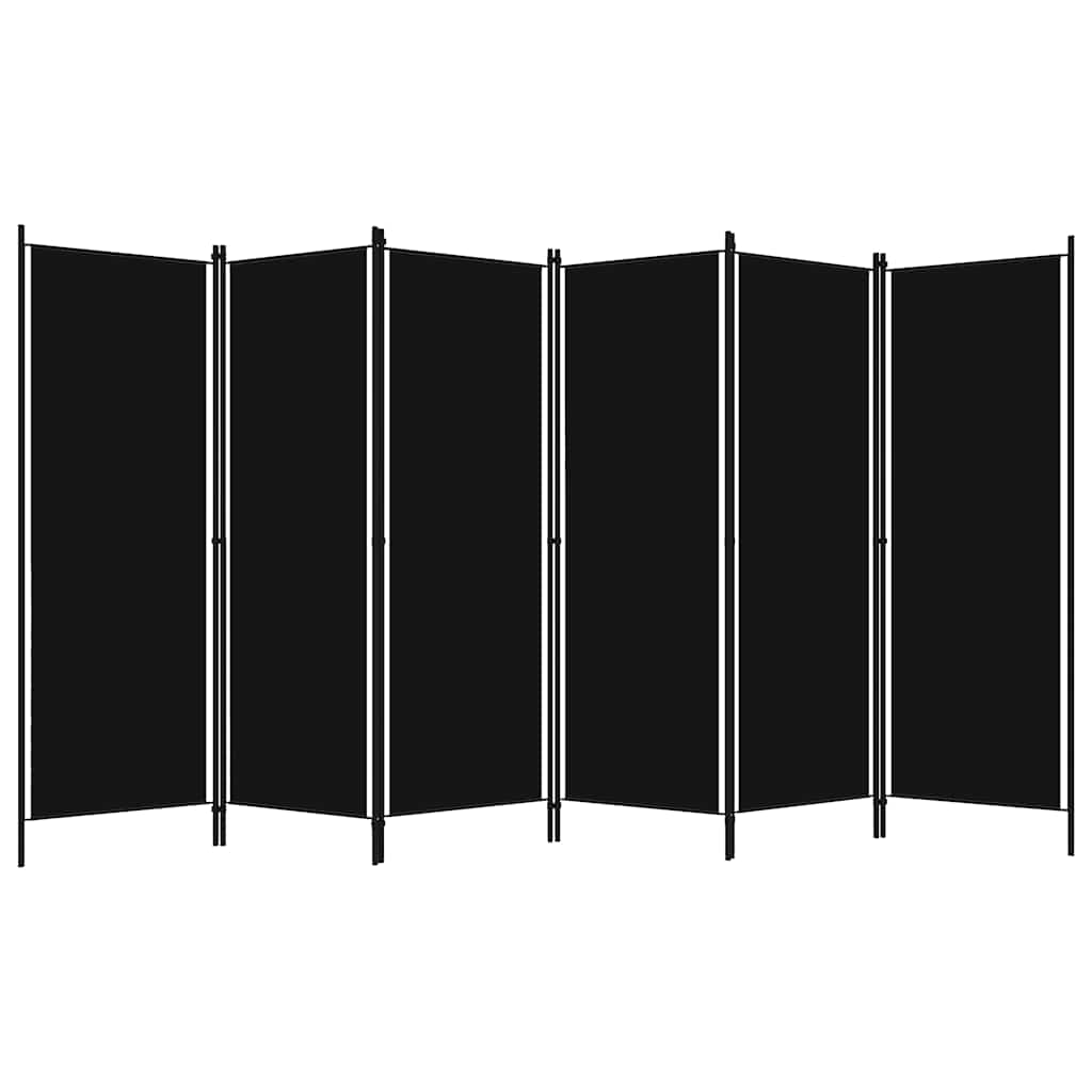 Vidaxl kamerscherm met 6 panelen 300x180 cm zwart