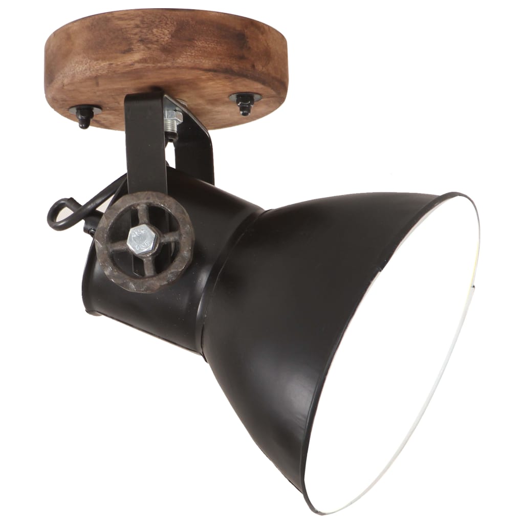 VidaXL Wand- und Deckenleuchten Industrie 2 Stk. E27 20x25 cm schwarz
