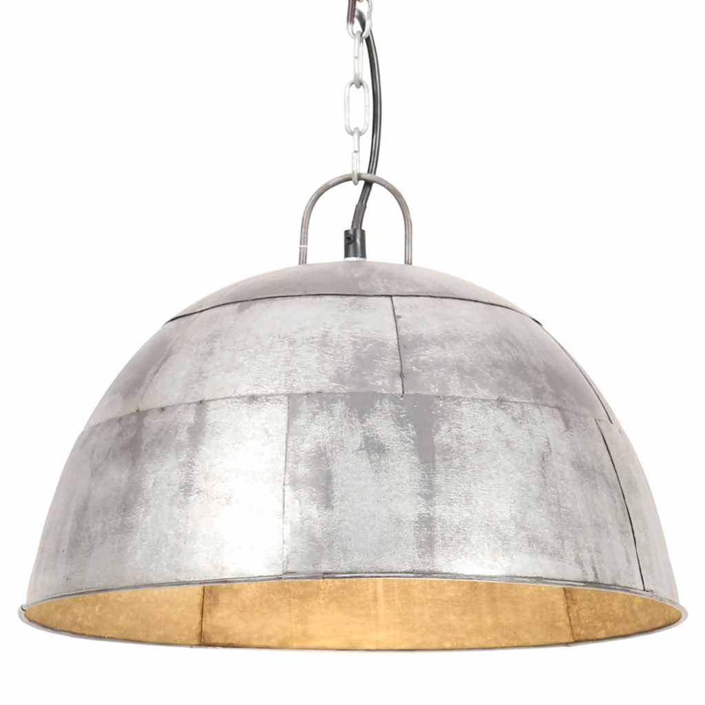 VidaXL Hängelampe Industrial Vintage rund 25 W E27 41 cm silberfarben