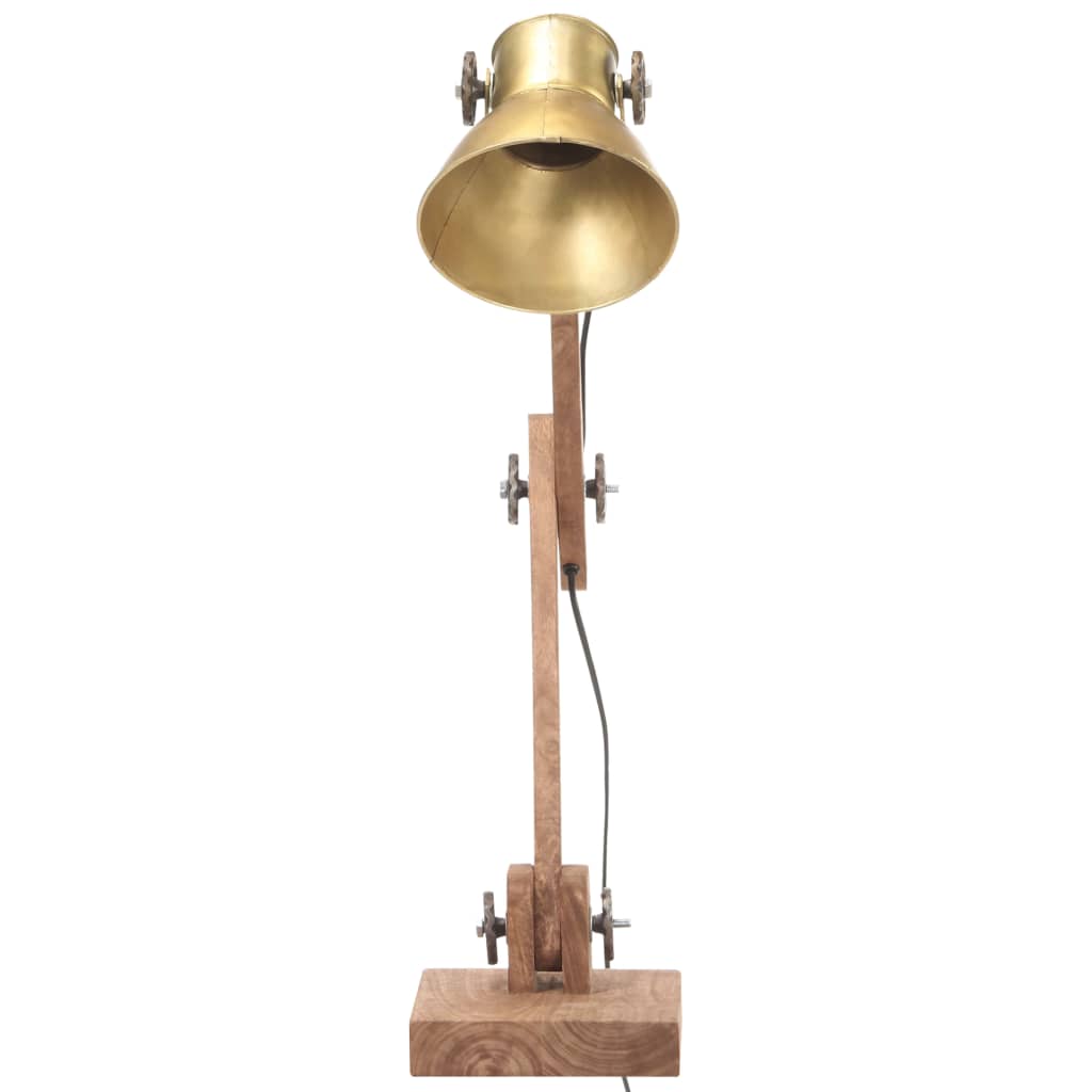 VidaXL Schreibtischlampe Industrie rund E27 58x18x90 cm messingfarben
