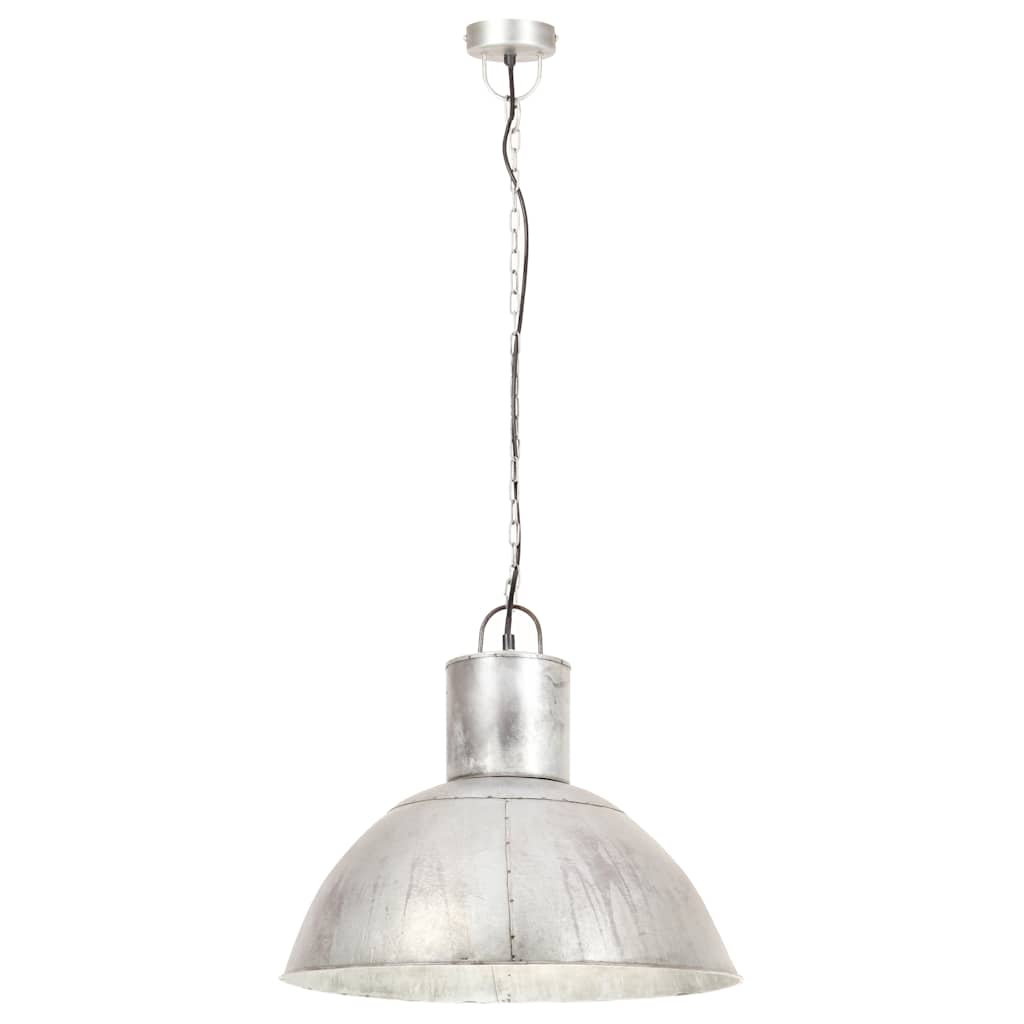 VidaXL Hängelampe rund 25 W E27 48 cm Silber