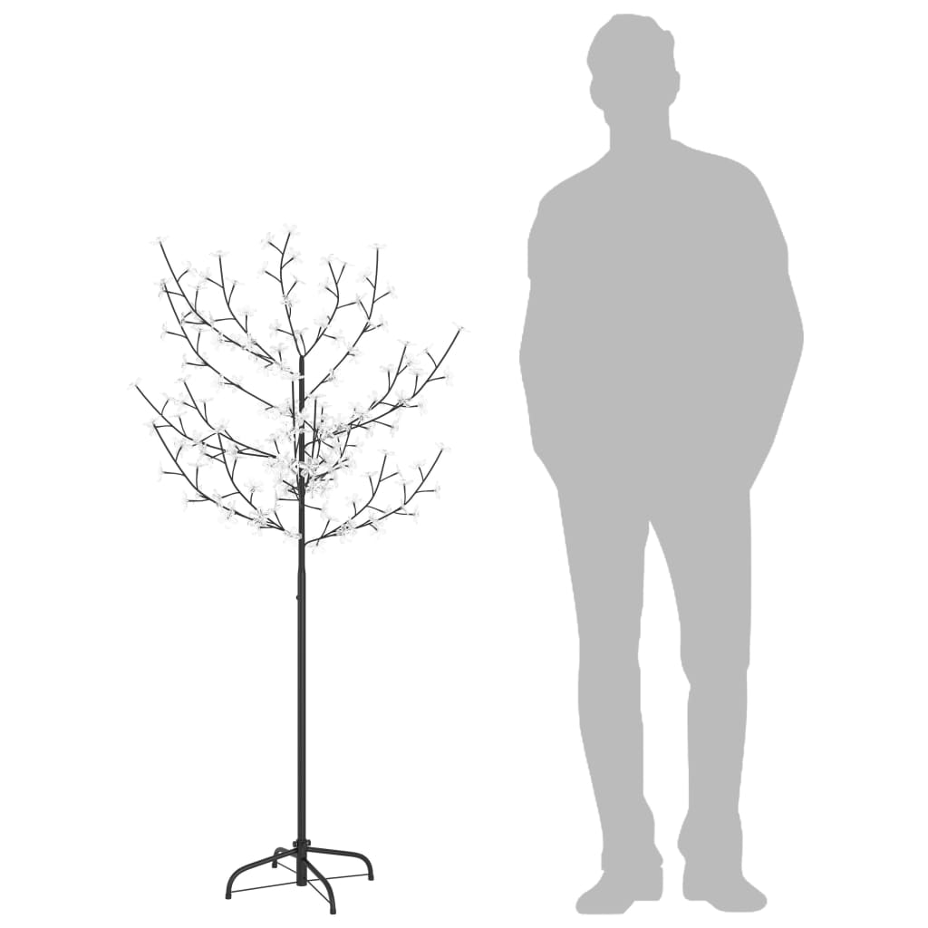 Vidaxl Weihnachtsbaum 120 LEDs Blaues Licht Kirschblüten 150 cm