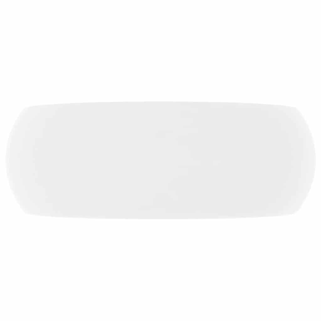 VIDAXL WASHBAIN Um 40x15 cm Keramikmatte weiß