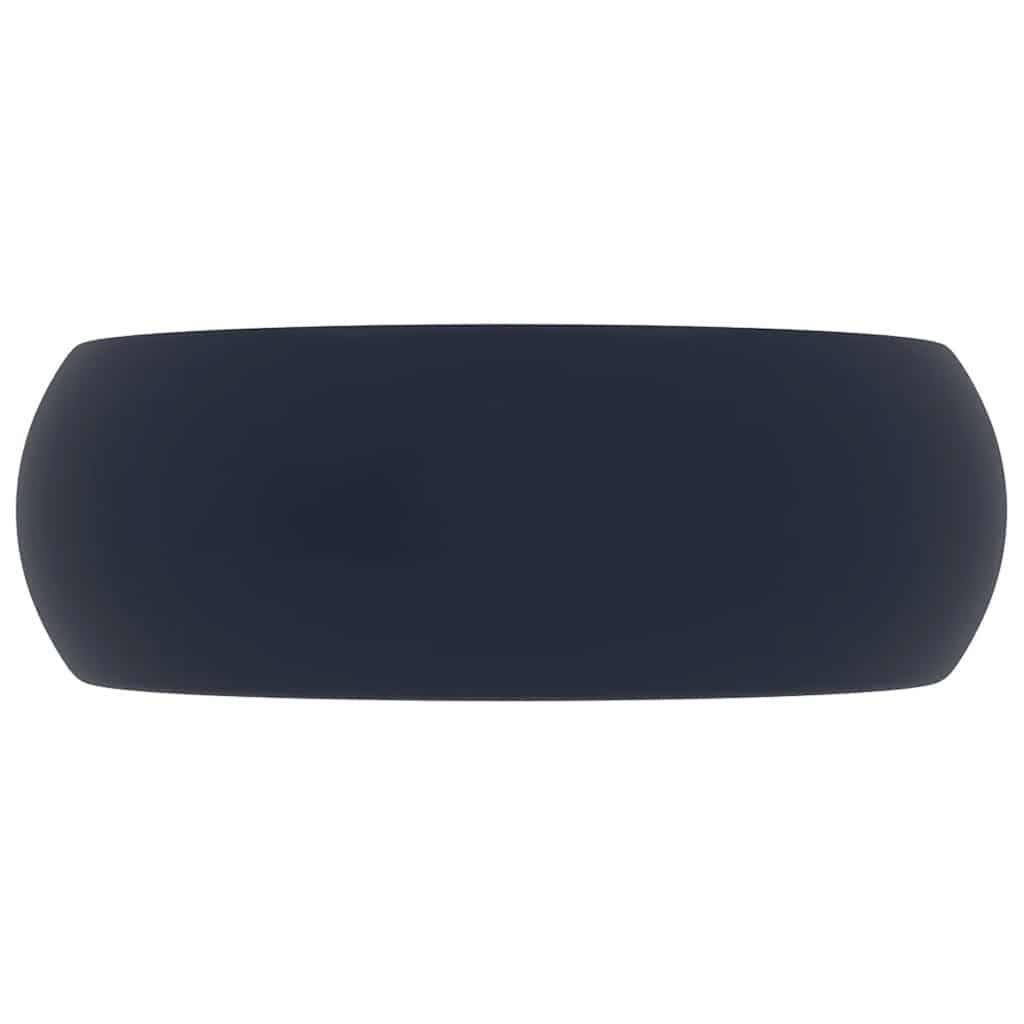 Vidaxx Waschbecken rund 40x15 cm Keramik matt dunkelblau