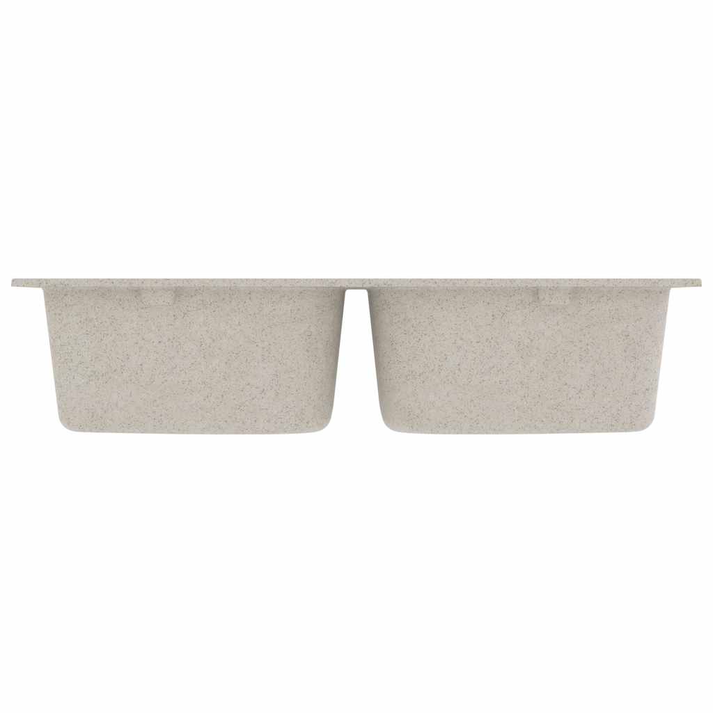 Vidaxl keukenwasbak beige 76 x 48 x 30 cm kwarts en hars