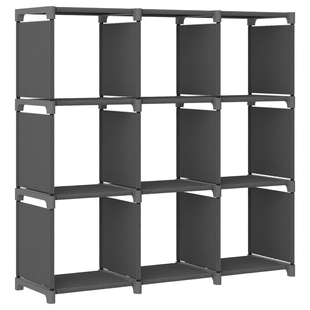 Vidaxl kast met 9 vakken 103x30x107,5 cm stof grijs