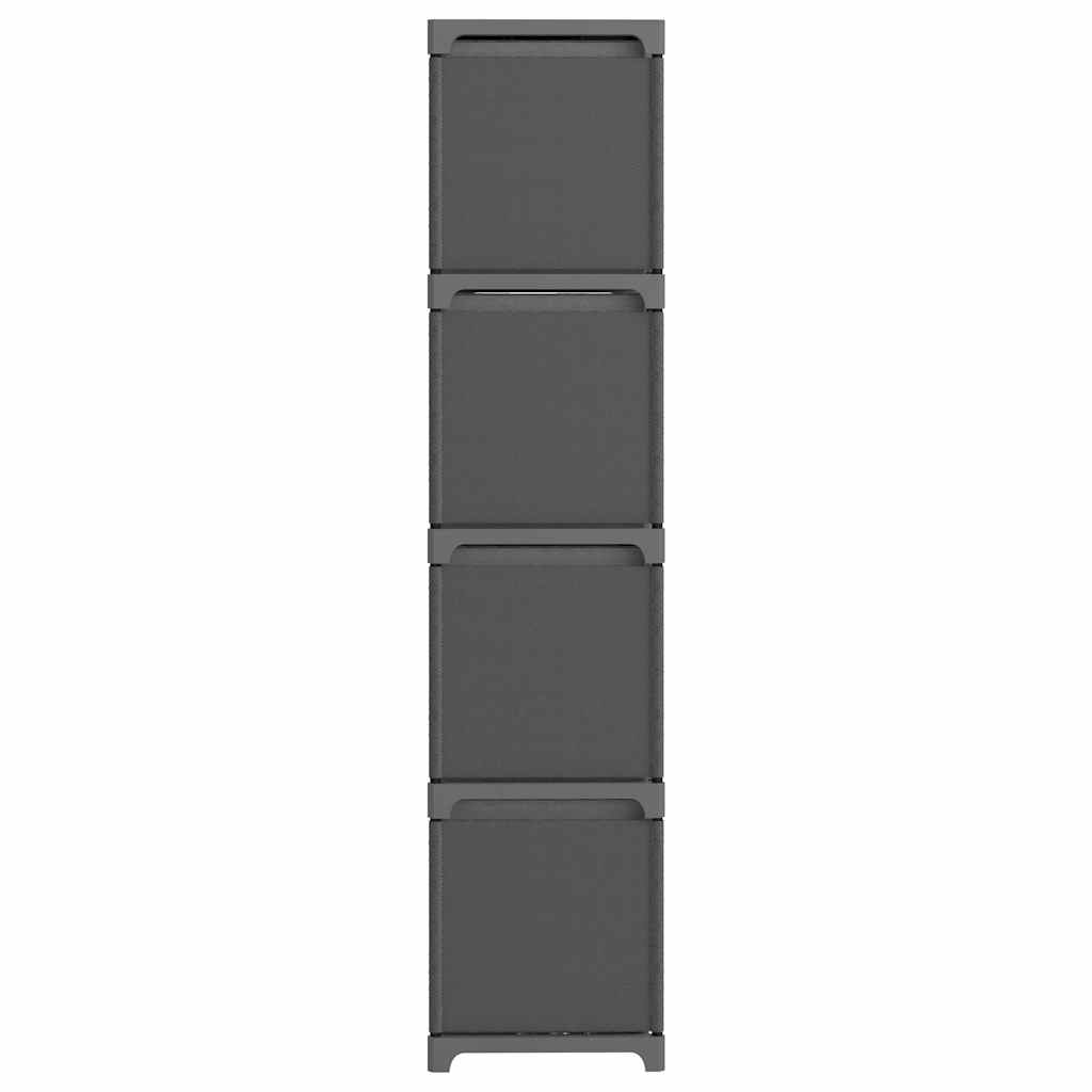 Vidaxl kast met 12 vakken met boxen 103x30x141 cm stof grijs