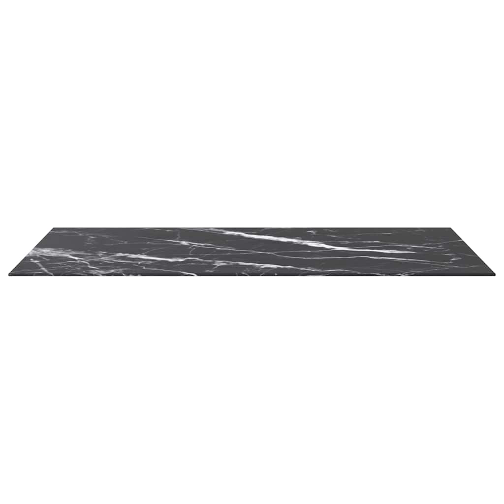 Vidaxl tafelblad 120x65 cm 8 mm gehard glas met marmeren design zwart