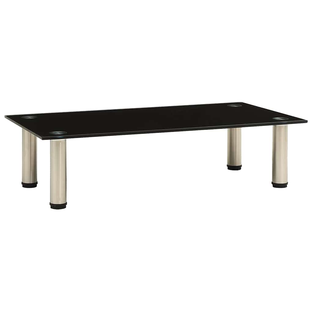 Vidaxl tv-meubel 60x35x17 cm gehard glas zwart