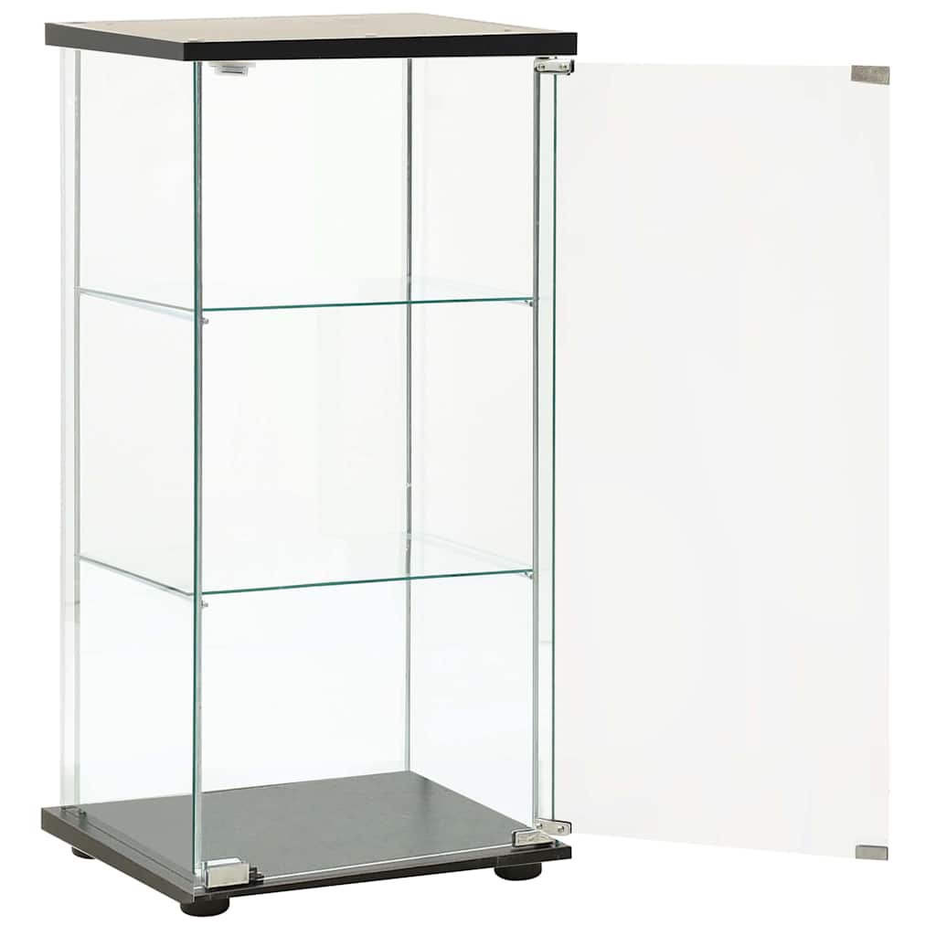 Vidaxl vitrinekast gehard glas zwart