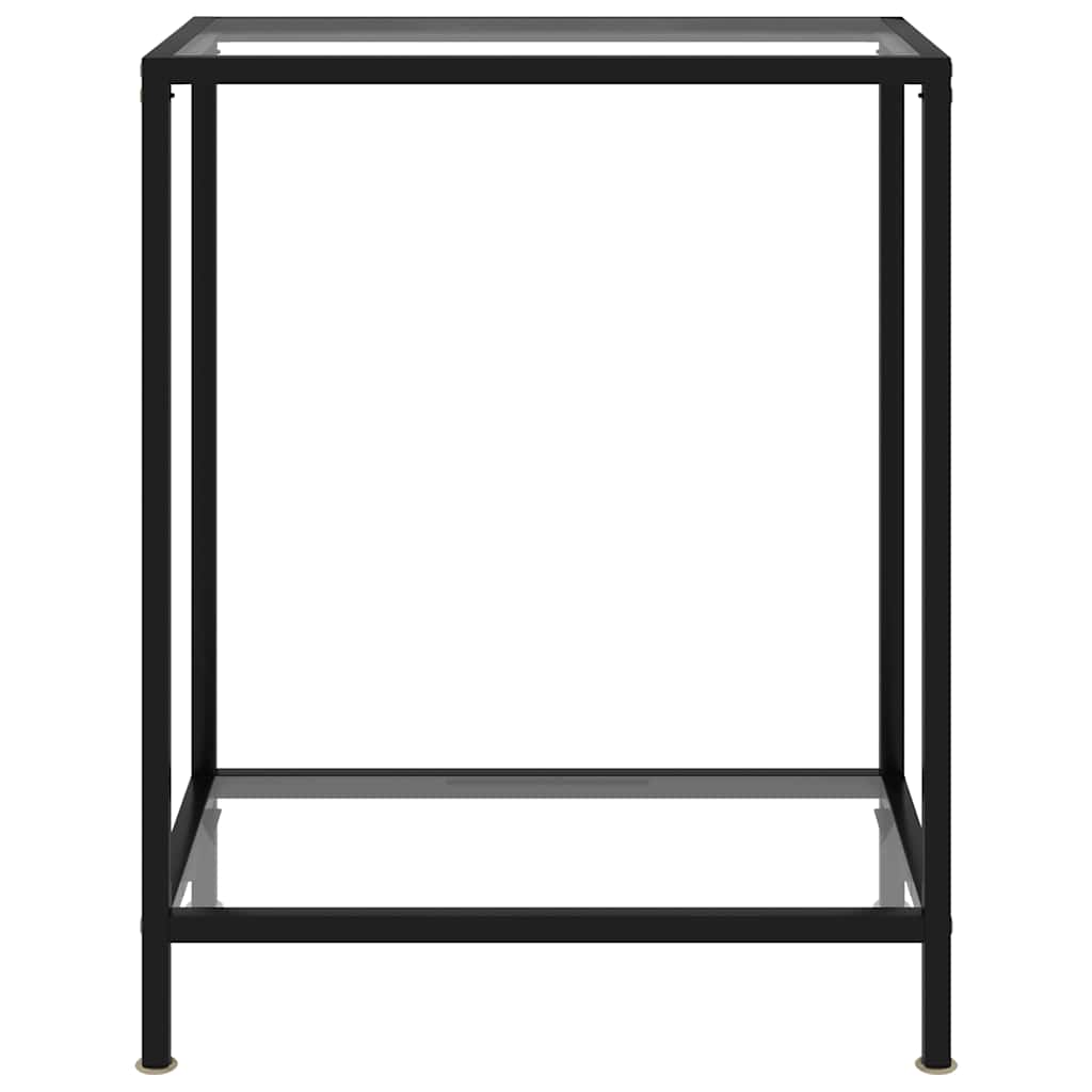 Vidaxl wandtafel 60x35x75 cm gehard glas transparant