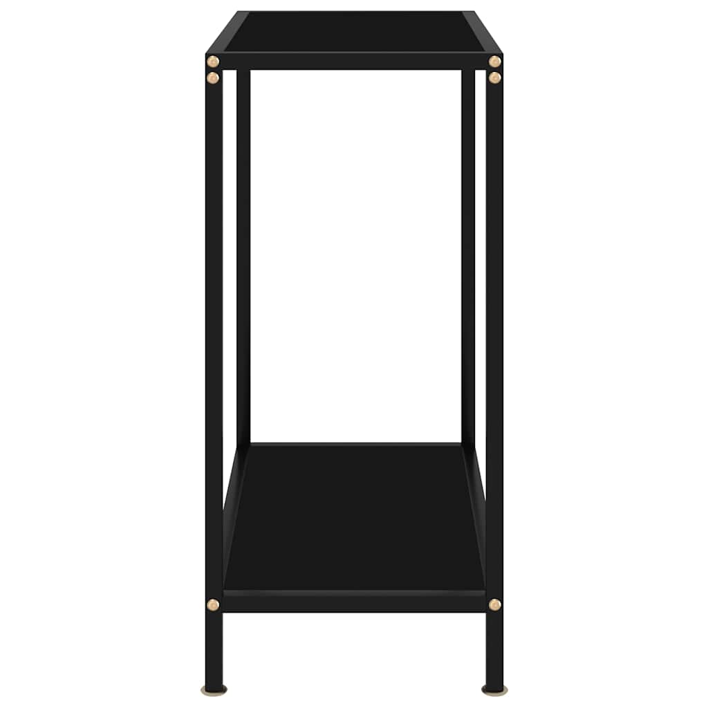 Vidaxl wandtafel 60x35x75 cm gehard glas zwart