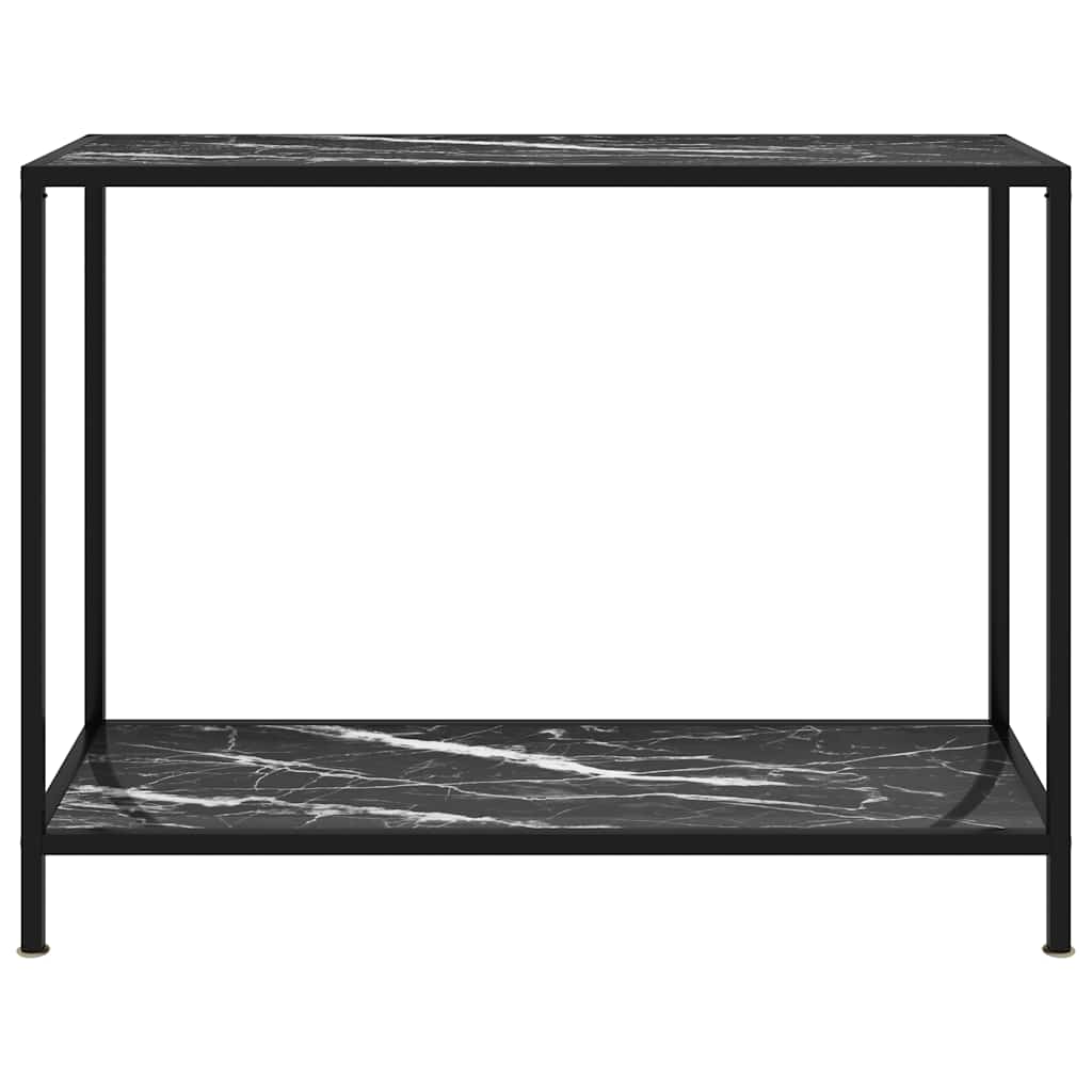 Vidaxl wandtafel 100x35x75 cm gehard glas zwart
