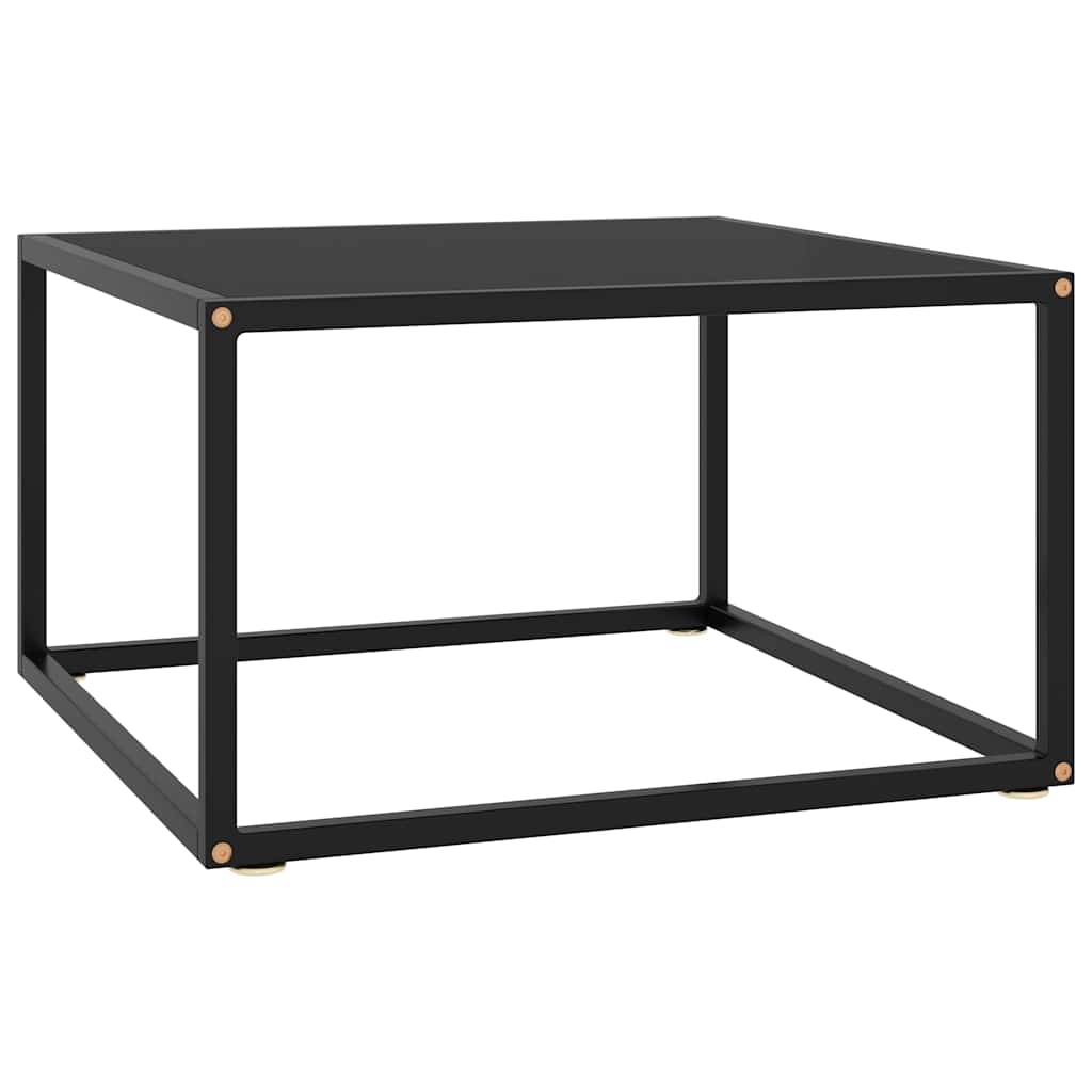 Vidaxl salontafel met zwart glas 60x60x35 cm zwart