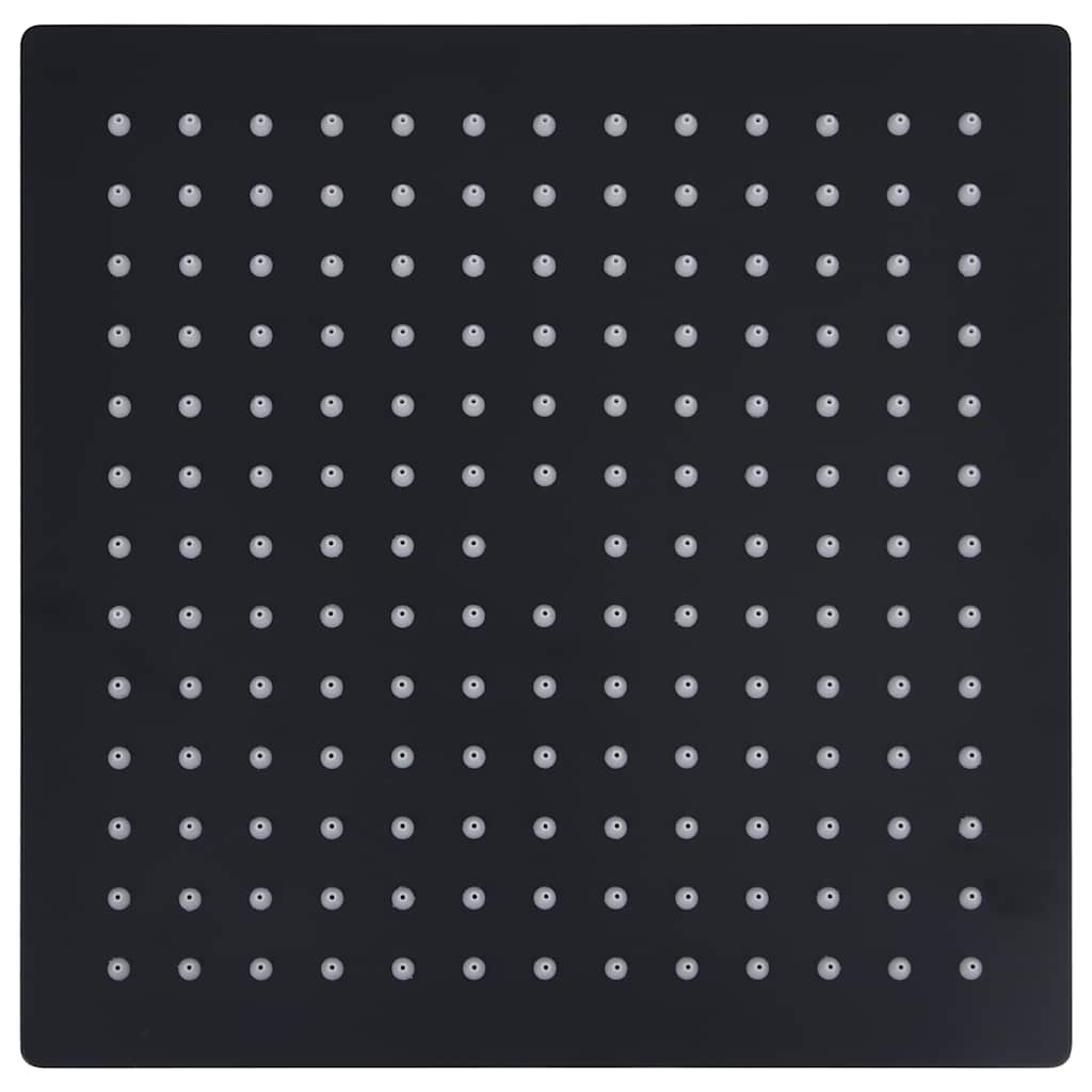 Vidaxl Regenduschkopf Quadrat 25x25 cm Edelstahl schwarz schwarz