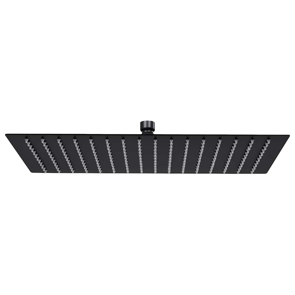 Vidaxl Regenduschkopf rechteckig 40 x 30 cm Edelstahl schwarz schwarz