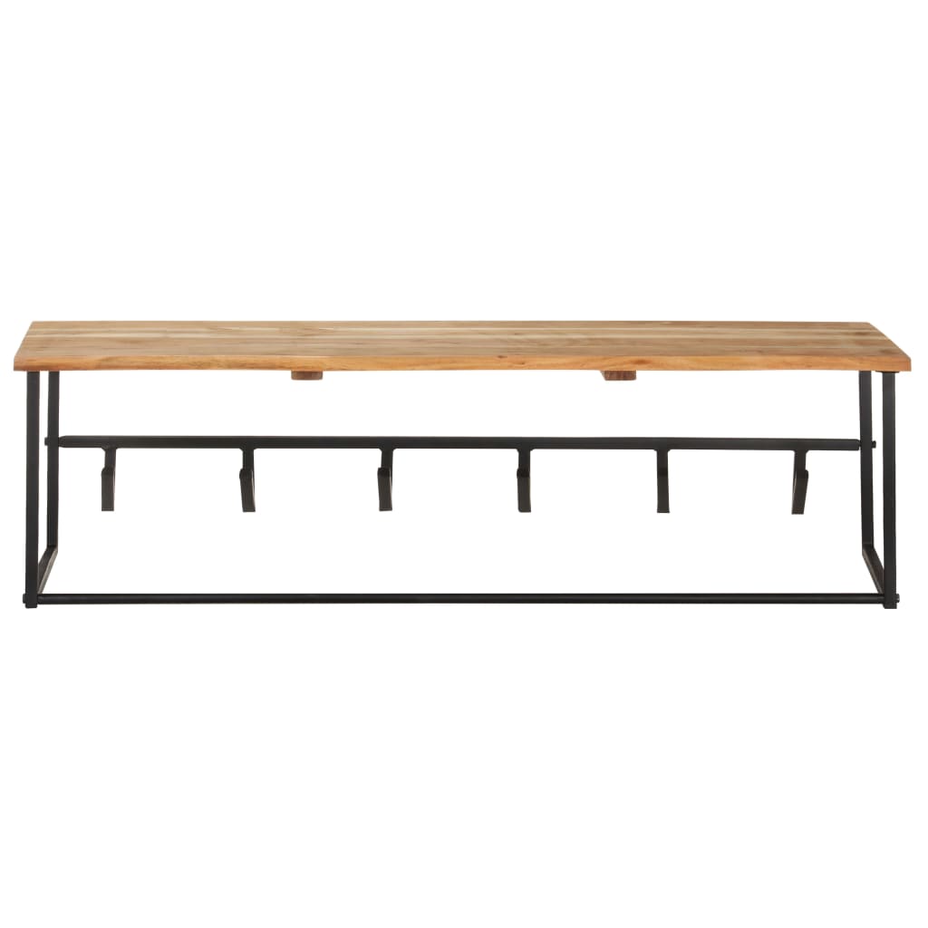 VidaXL Garderobenständer mit Regal 100x34x38 cm massives Akazienholz