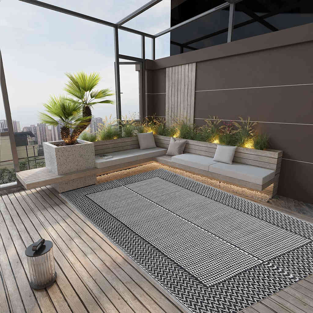 Vidaxl außerhalb des Teppichs Arakil 190x290 cm pp grau